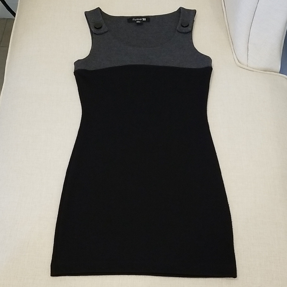 Forever 21 Black and Gray Mini Dress